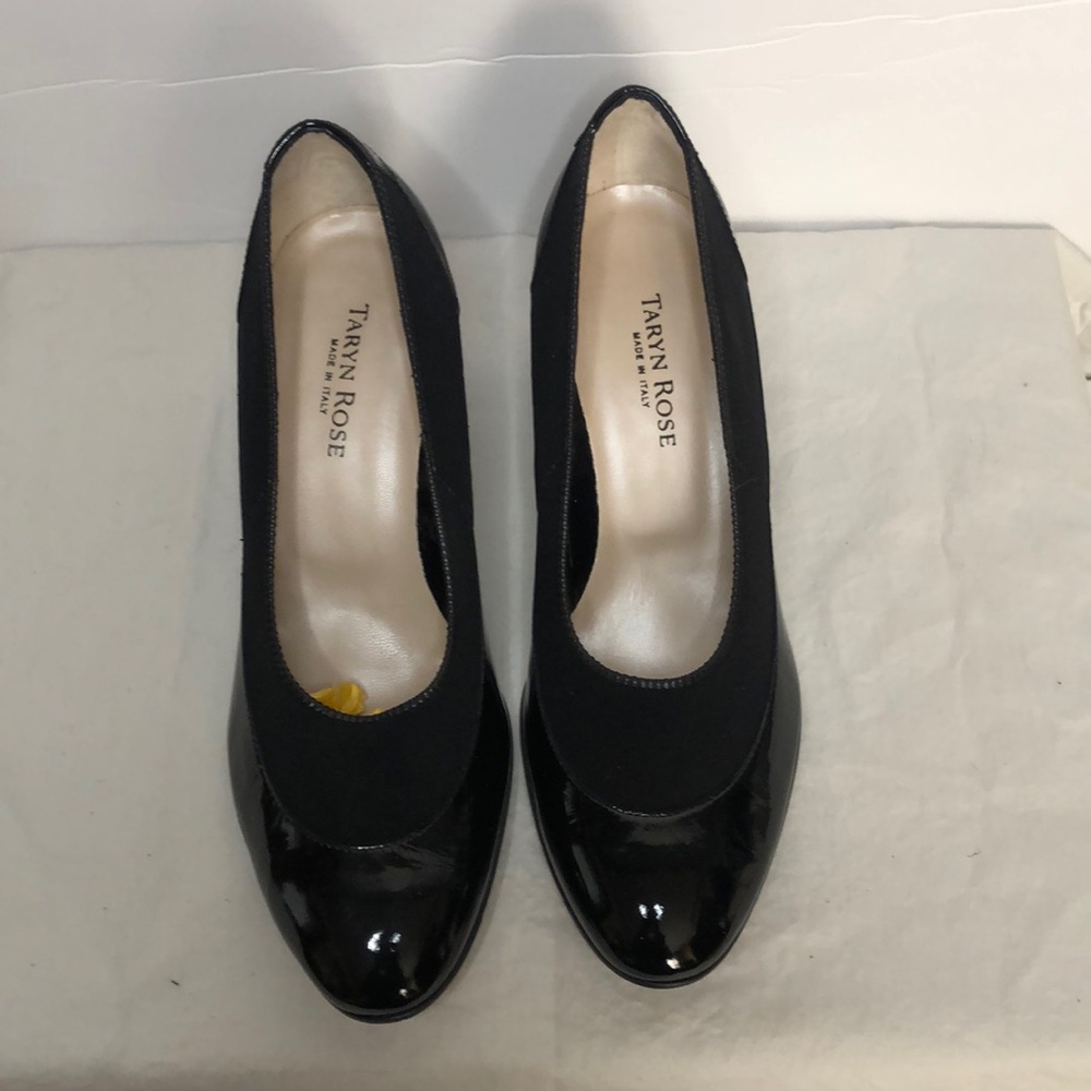 Taryn Rose Black Patent Leather/Fabric B2-10